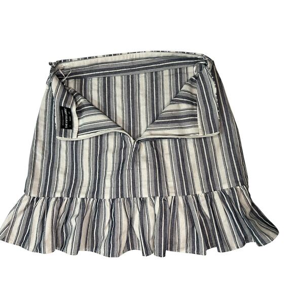 The Fifth Label Skirt Women’s Small Navy White Striped Ruffle Wrap Nautical Boho - Picture 6 of 6